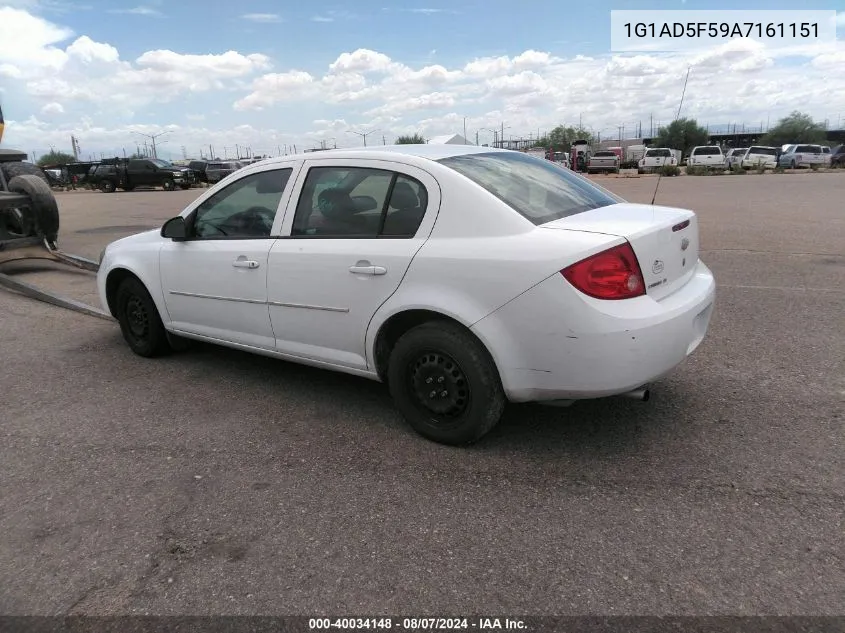 2010 Chevrolet Cobalt Lt VIN: 1G1AD5F59A7161151 Lot: 40034148