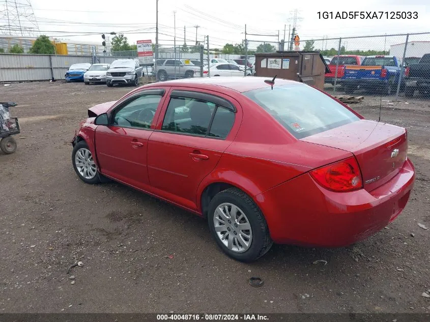 2010 Chevrolet Cobalt Lt VIN: 1G1AD5F5XA7125033 Lot: 40048716