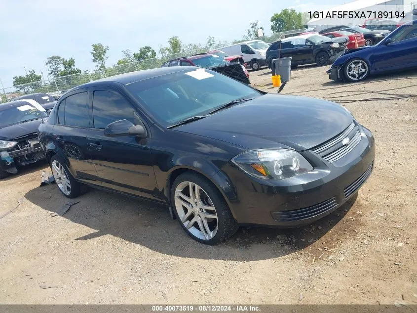 2010 Chevrolet Cobalt Lt VIN: 1G1AF5F5XA7189194 Lot: 40073519