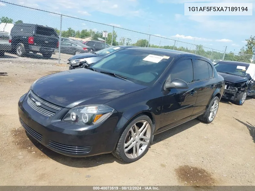 2010 Chevrolet Cobalt Lt VIN: 1G1AF5F5XA7189194 Lot: 40073519