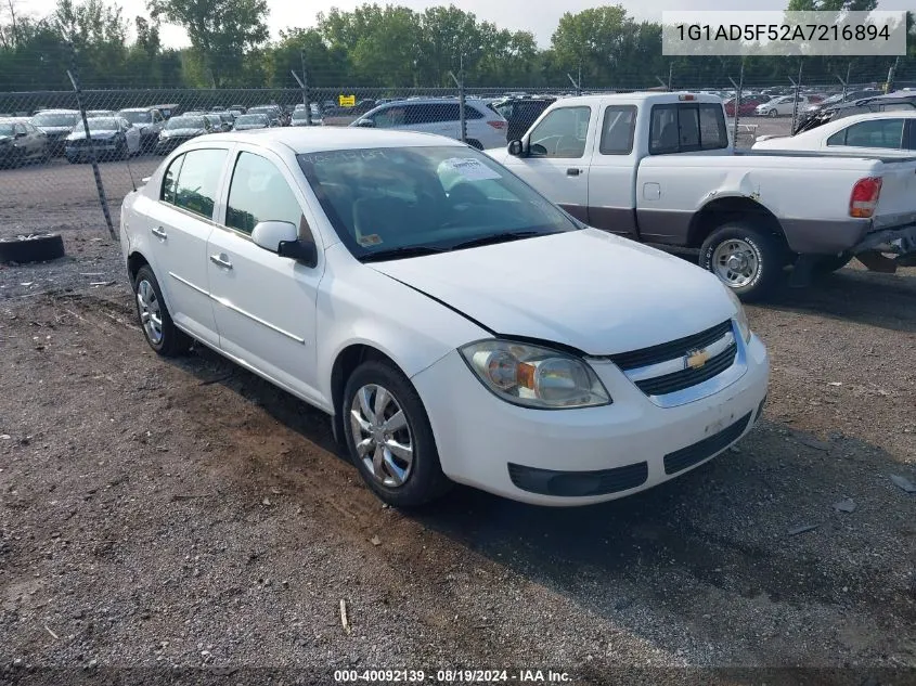 2010 Chevrolet Cobalt Lt VIN: 1G1AD5F52A7216894 Lot: 40092139