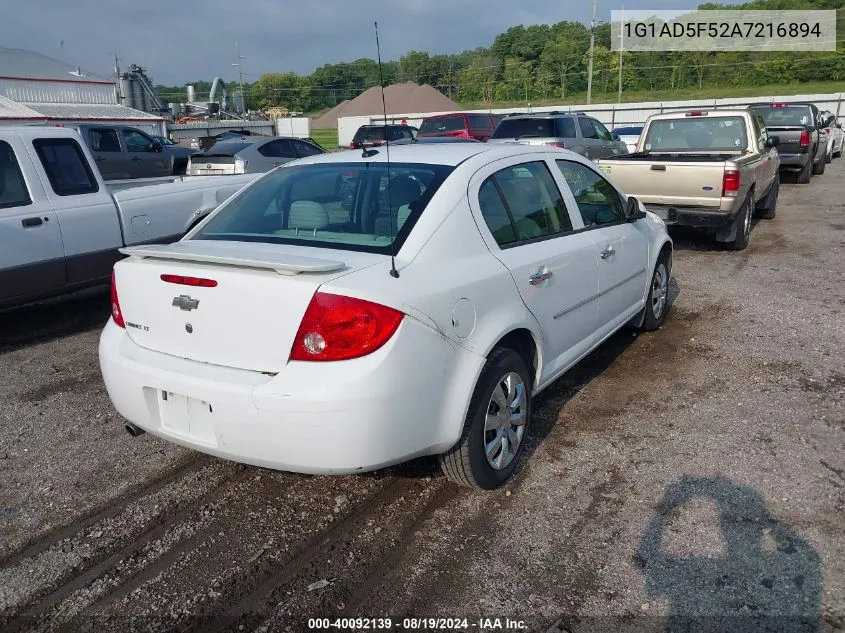 2010 Chevrolet Cobalt Lt VIN: 1G1AD5F52A7216894 Lot: 40092139