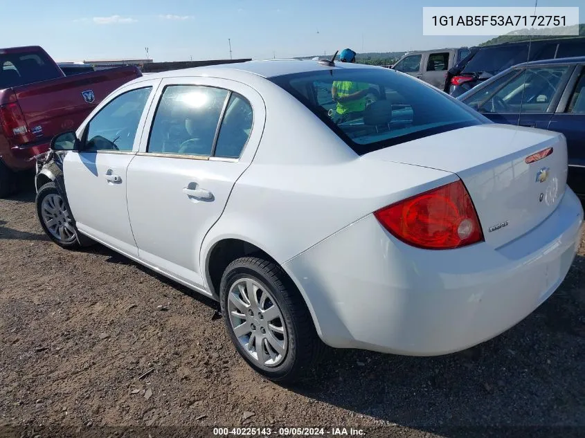 1G1AB5F53A7172751 2010 Chevrolet Cobalt Ls