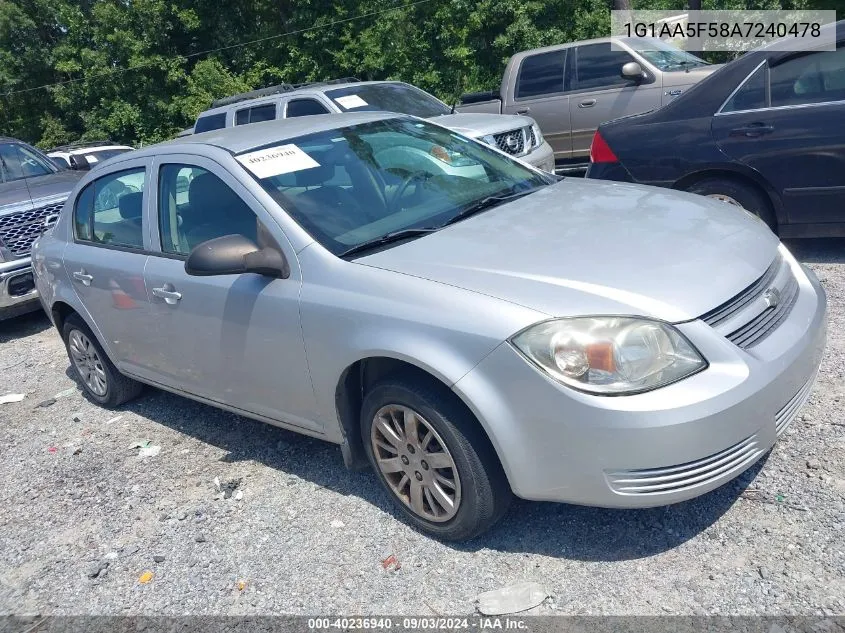 2010 Chevrolet Cobalt Ls VIN: 1G1AA5F58A7240478 Lot: 40236940