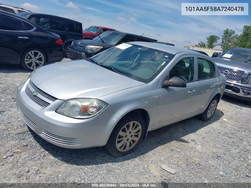 2010 Chevrolet Cobalt Ls VIN: 1G1AA5F58A7240478 Lot: 40236940