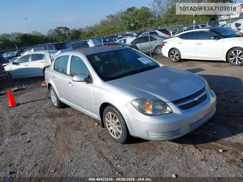 2010 Chevrolet Cobalt Lt VIN: 1G1AD5F53A7103018 Lot: 40423234