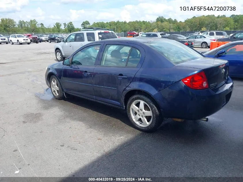 2010 Chevrolet Cobalt Lt VIN: 1G1AF5F54A7200738 Lot: 40432019