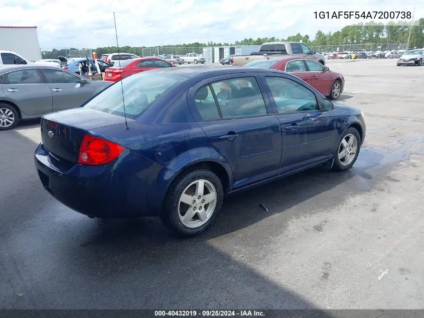 2010 Chevrolet Cobalt Lt VIN: 1G1AF5F54A7200738 Lot: 40432019