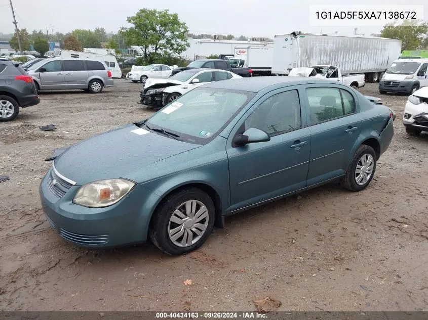 2010 Chevrolet Cobalt 1Lt VIN: 1G1AD5F5XA7138672 Lot: 40434163