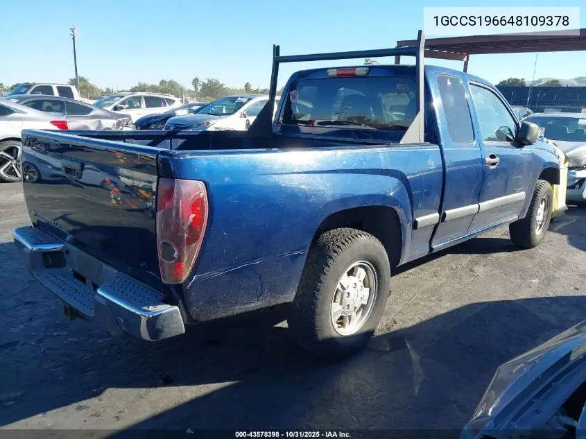 1GCCS196648109378 2004 Chevrolet Colorado