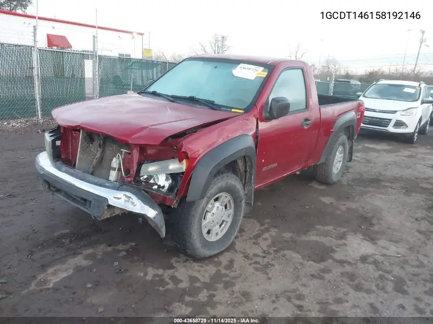 1GCDT146158192146 2005 Chevrolet Colorado Ls