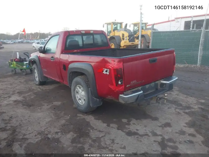 1GCDT146158192146 2005 Chevrolet Colorado Ls