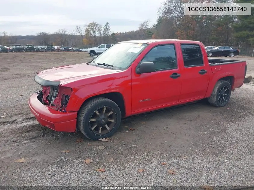 1GCCS136558142740 2005 Chevrolet Colorado Ls