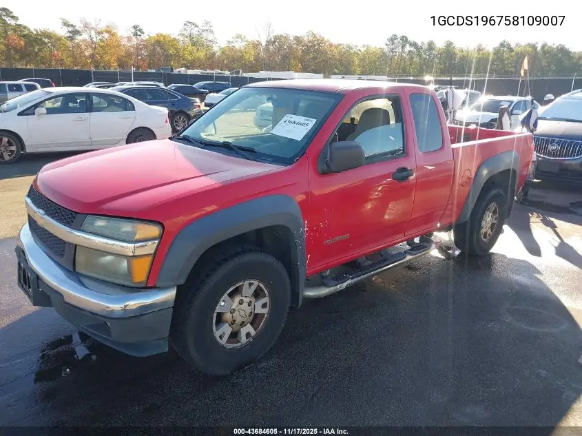1GCDS196758109007 2005 Chevrolet Colorado Ls