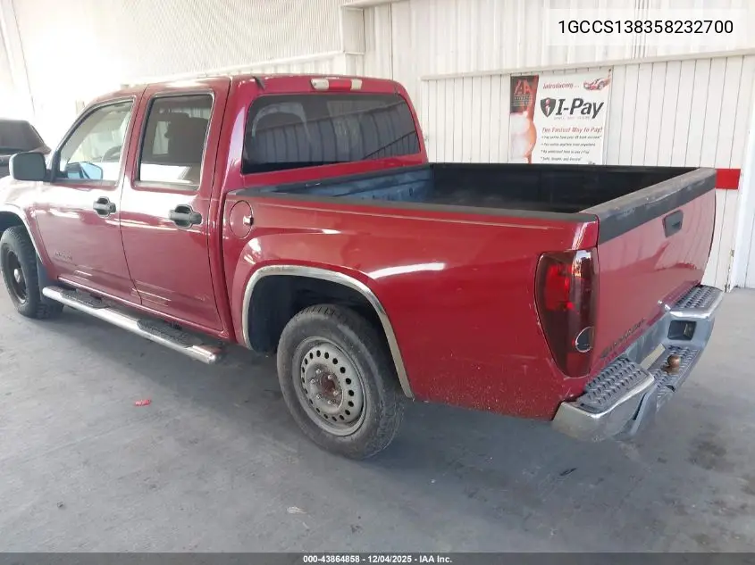 1GCCS138358232700 2005 Chevrolet Colorado Ls