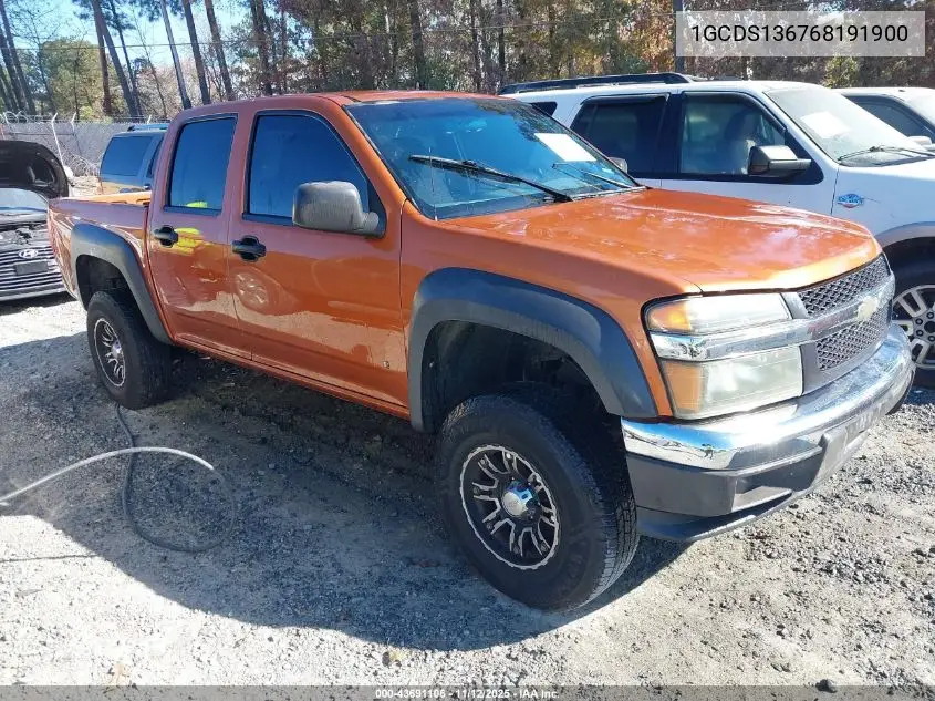 1GCDS136768191900 2006 Chevrolet Colorado Lt