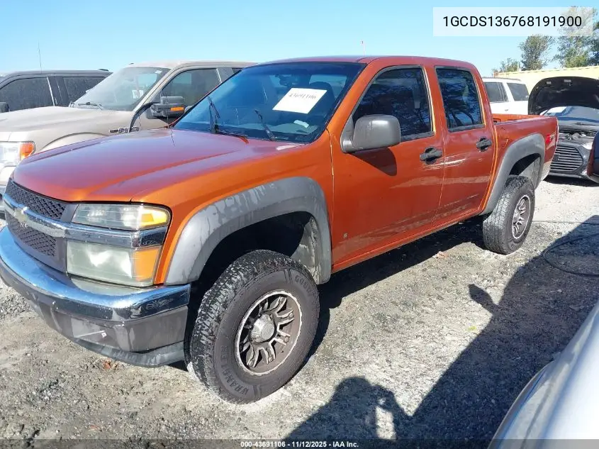 1GCDS136768191900 2006 Chevrolet Colorado Lt