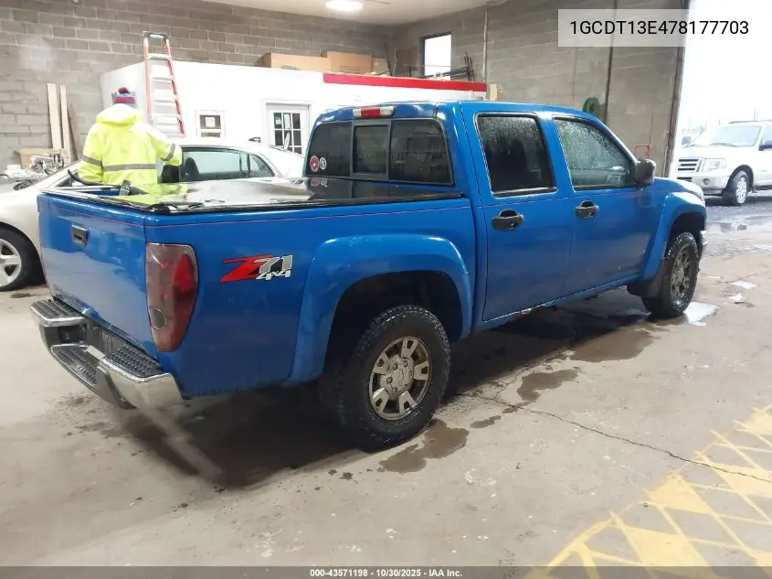 1GCDT13E478177703 2007 Chevrolet Colorado Lt