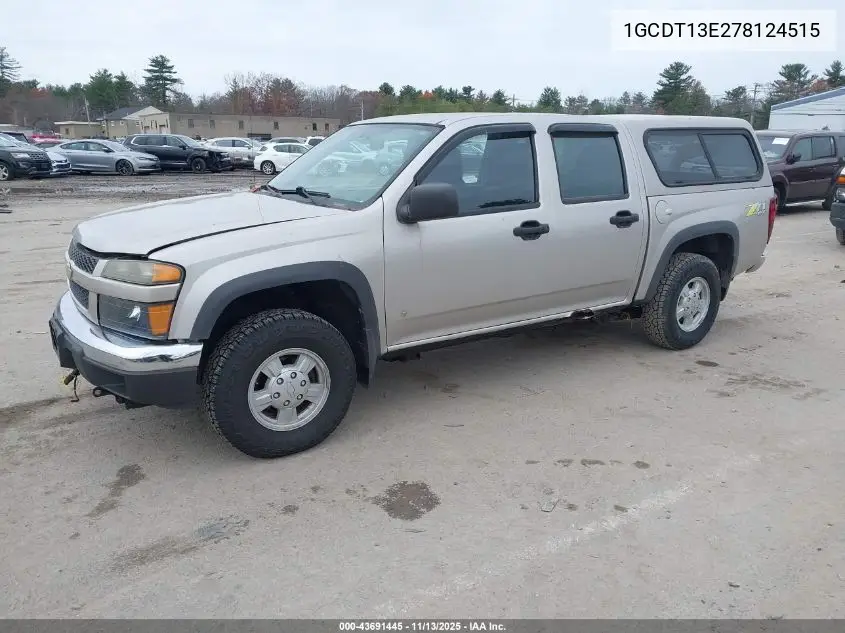 1GCDT13E278124515 2007 Chevrolet Colorado Lt