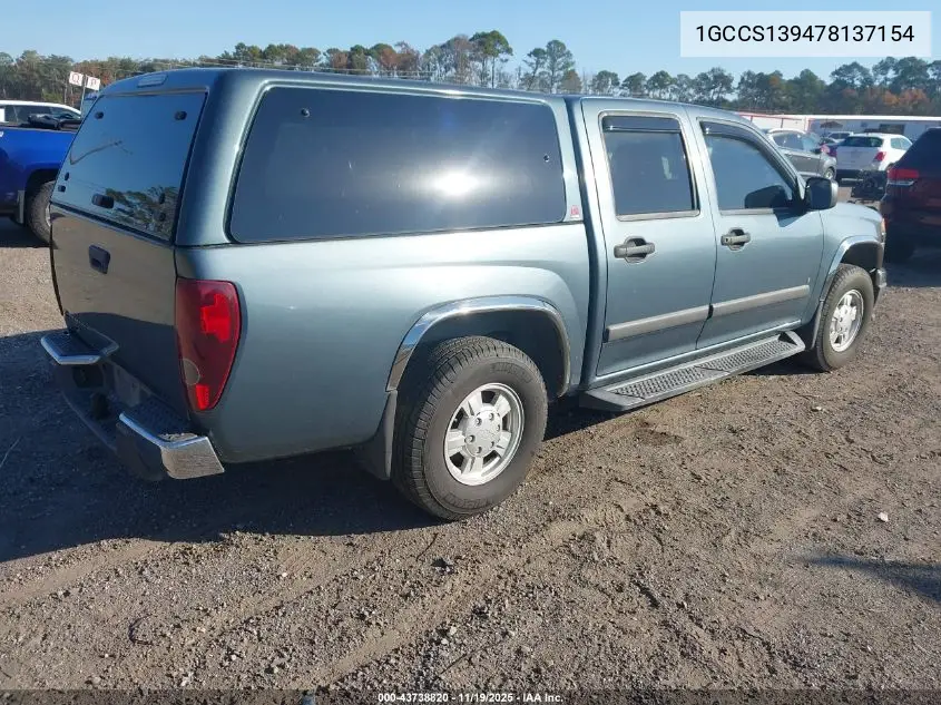 1GCCS139478137154 2007 Chevrolet Colorado Lt