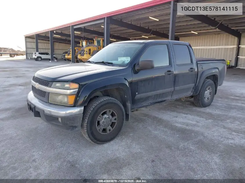 1GCDT13E578141115 2007 Chevrolet Colorado Lt