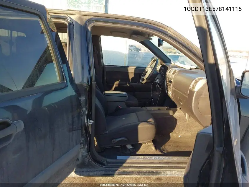 1GCDT13E578141115 2007 Chevrolet Colorado Lt