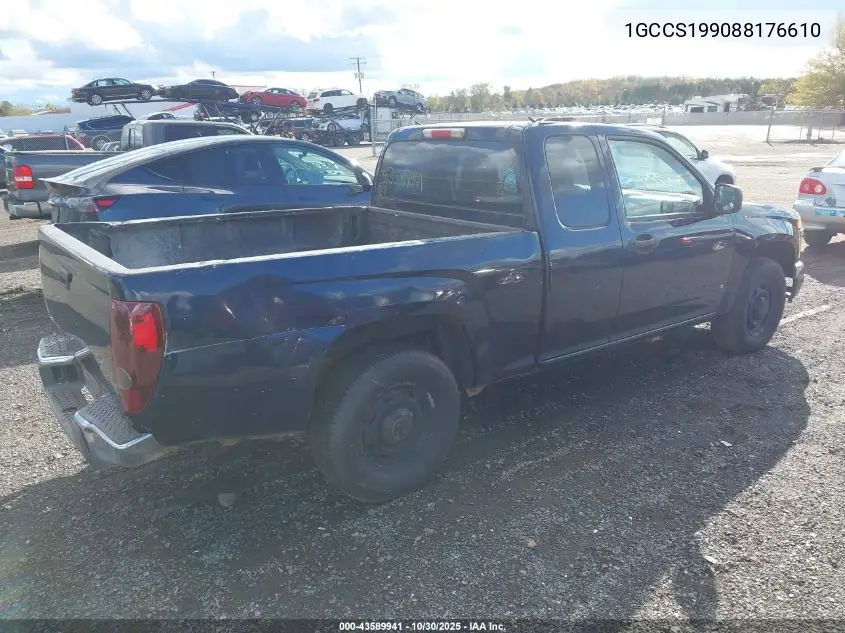 1GCCS199088176610 2008 Chevrolet Colorado Work Truck