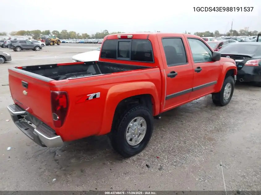 1GCDS43E988191537 2008 Chevrolet Colorado Lt