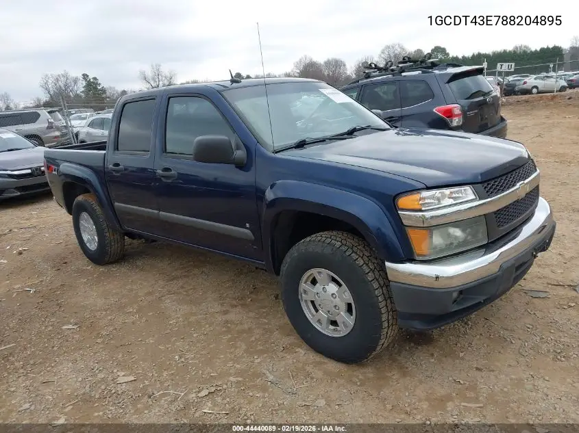 1GCDT43E788204895 2008 Chevrolet Colorado Lt