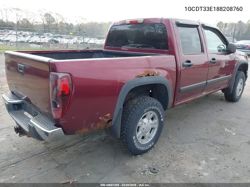 1GCDT33E188208760 2008 Chevrolet Colorado Lt