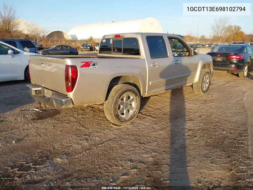 1GCDT13E698102794 2009 Chevrolet Colorado Lt W/2Lt