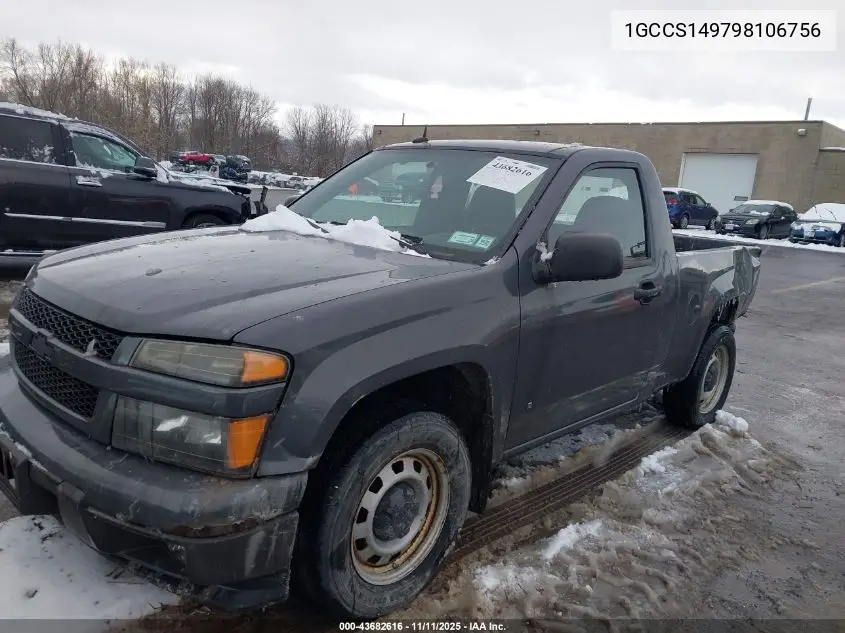 1GCCS149798106756 2009 Chevrolet Colorado Work Truck