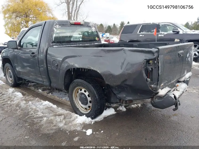 1GCCS149798106756 2009 Chevrolet Colorado Work Truck