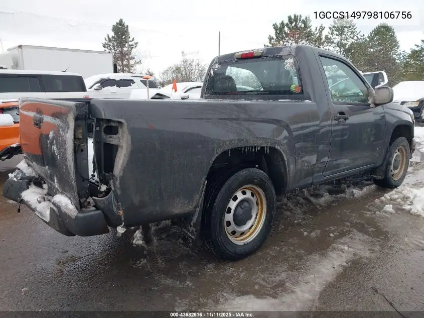 1GCCS149798106756 2009 Chevrolet Colorado Work Truck