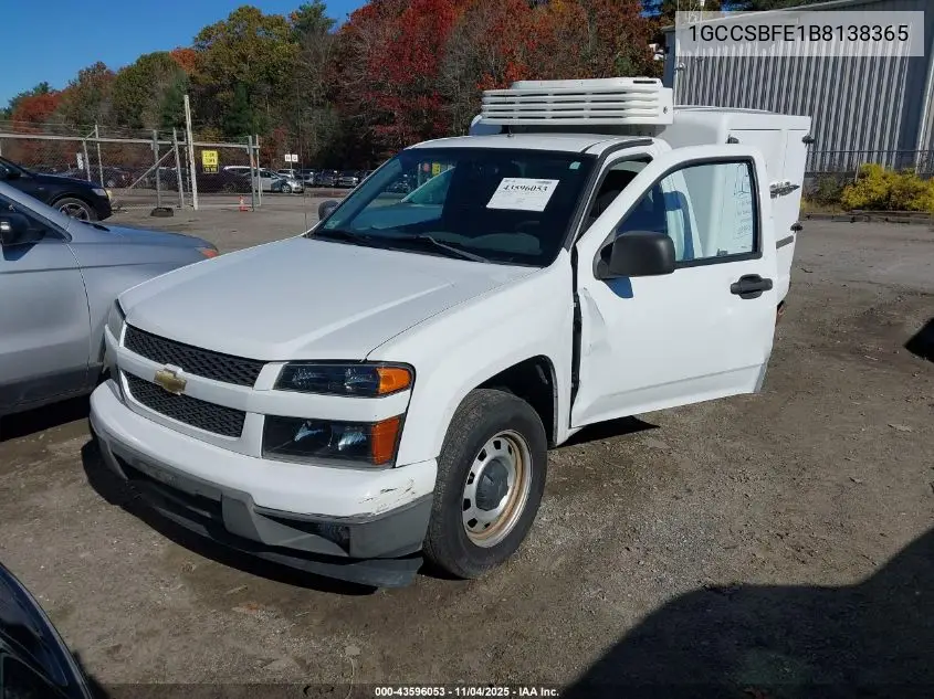 1GCCSBFE1B8138365 2011 Chevrolet Colorado Work Truck