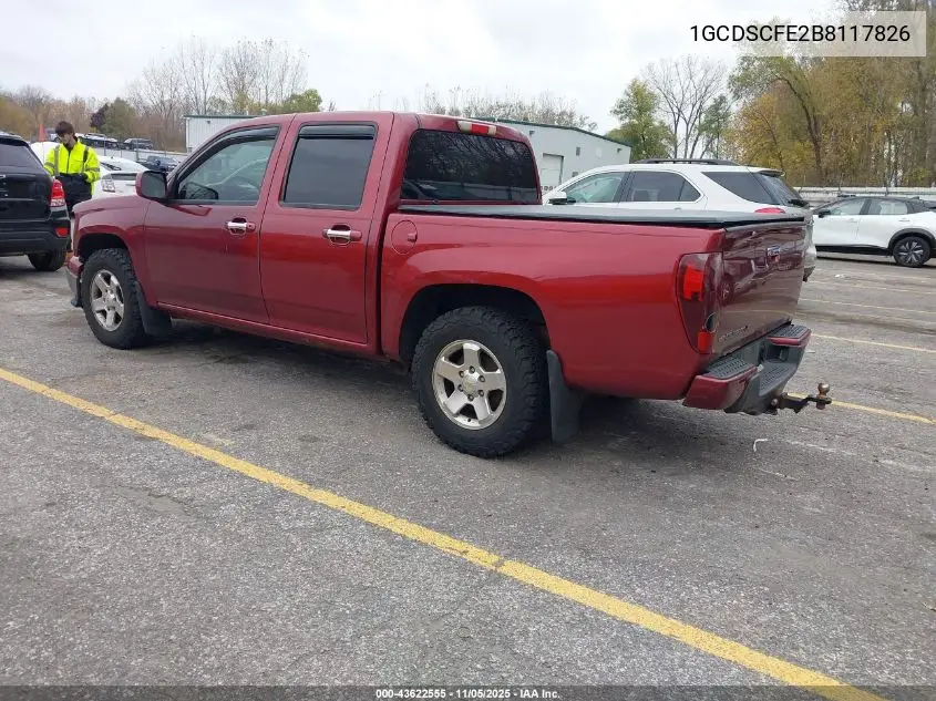 1GCDSCFE2B8117826 2011 Chevrolet Colorado 1Lt