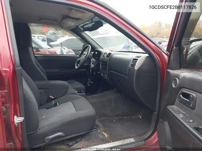 1GCDSCFE2B8117826 2011 Chevrolet Colorado 1Lt