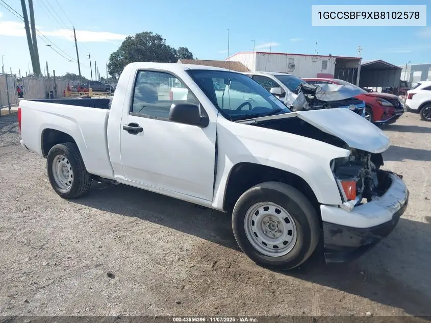 1GCCSBF9XB8102578 2011 Chevrolet Colorado Work Truck