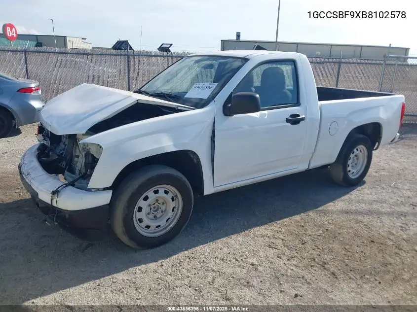1GCCSBF9XB8102578 2011 Chevrolet Colorado Work Truck