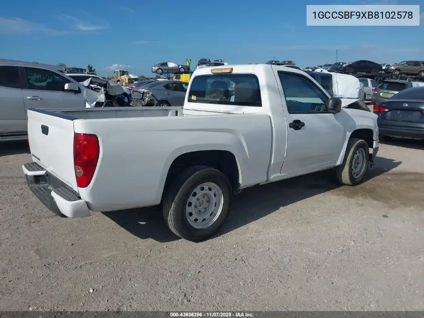 1GCCSBF9XB8102578 2011 Chevrolet Colorado Work Truck