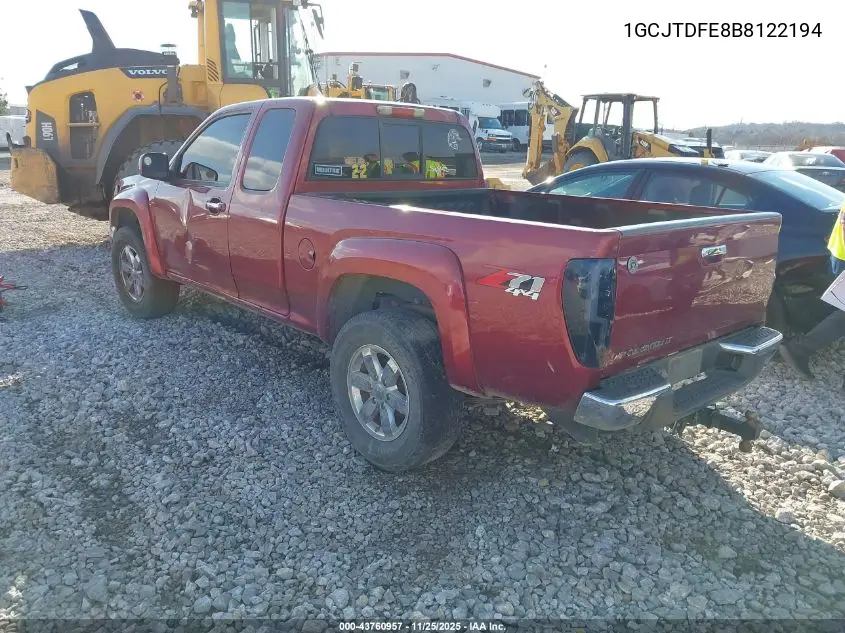 1GCJTDFE8B8122194 2011 Chevrolet Colorado 2Lt