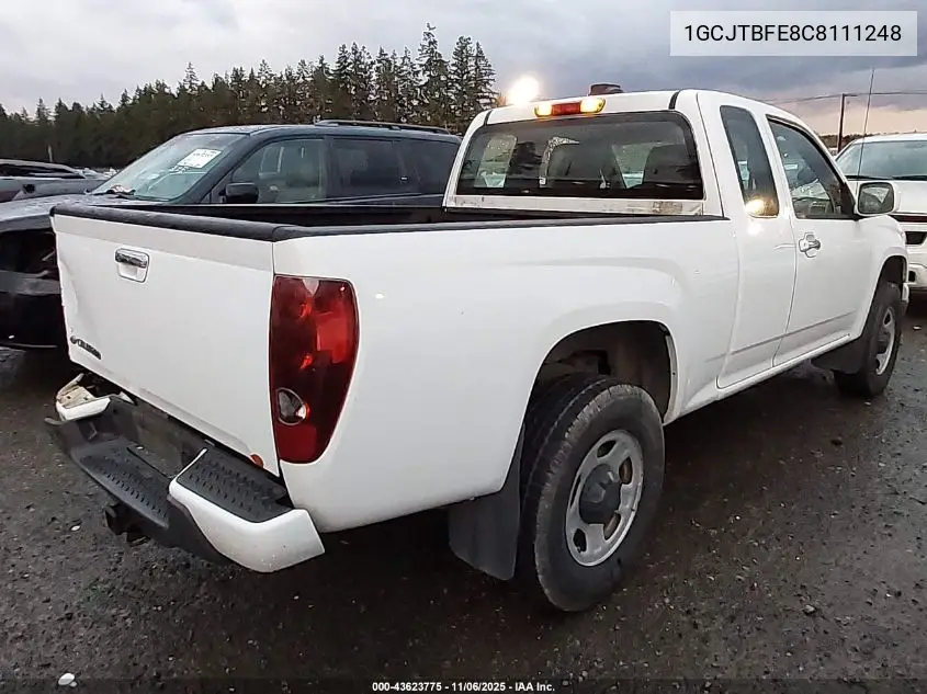 1GCJTBFE8C8111248 2012 Chevrolet Colorado Work Truck