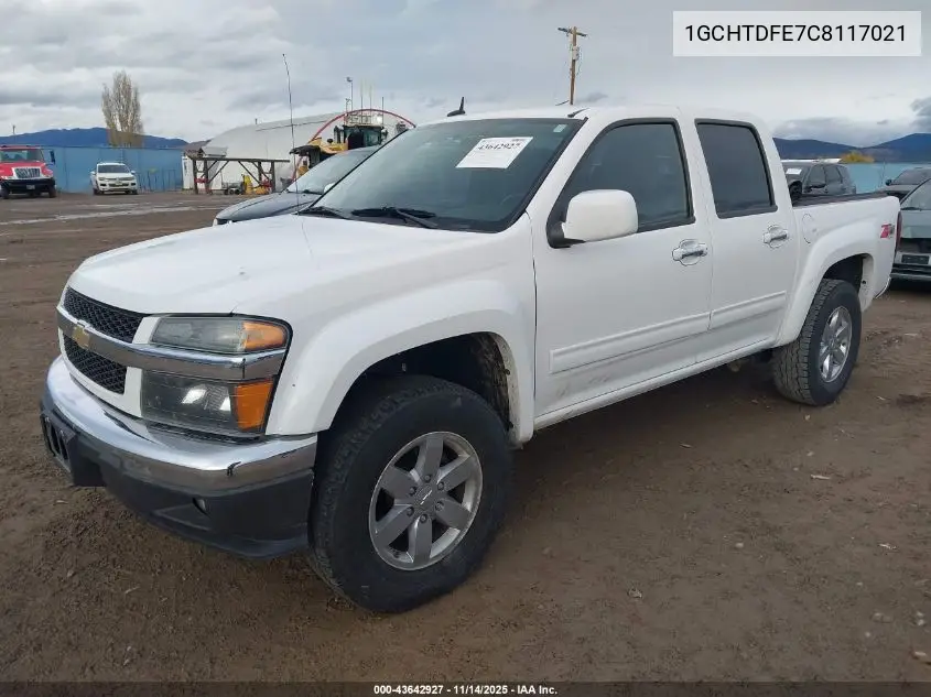 1GCHTDFE7C8117021 2012 Chevrolet Colorado 2Lt