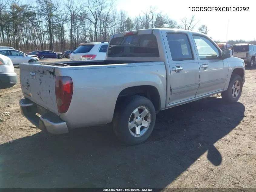 1GCDSCF9XC8100292 2012 Chevrolet Colorado 1Lt
