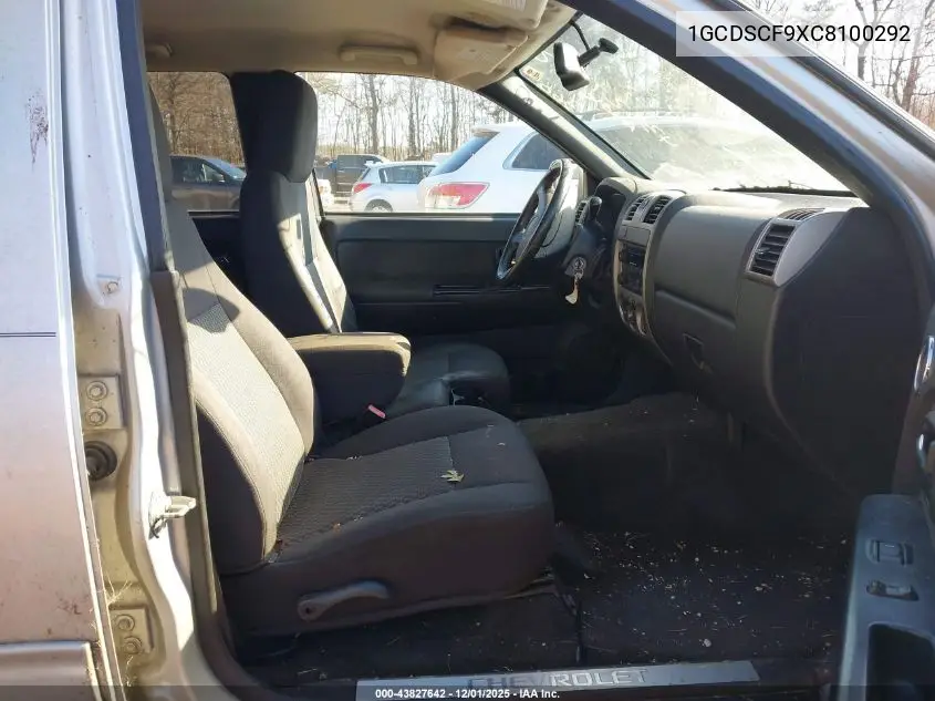 1GCDSCF9XC8100292 2012 Chevrolet Colorado 1Lt