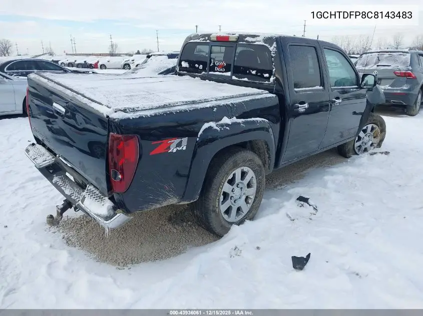 1GCHTDFP8C8143483 2012 Chevrolet Colorado 2Lt