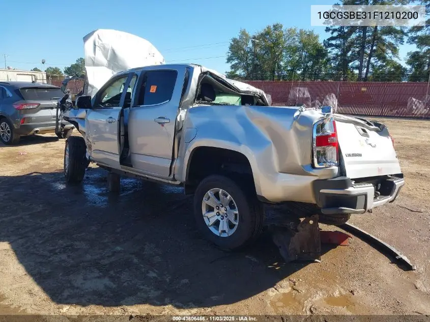 1GCGSBE31F1210200 2015 Chevrolet Colorado Lt