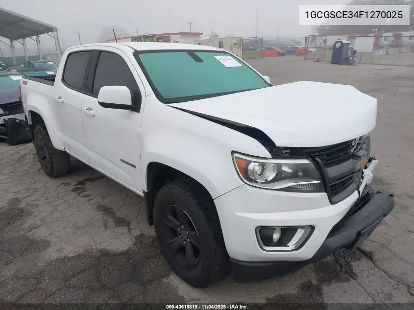 1GCGSCE34F1270025 2015 Chevrolet Colorado Z71
