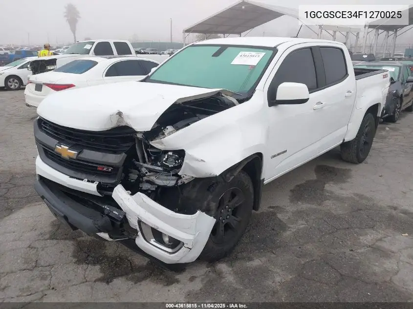 1GCGSCE34F1270025 2015 Chevrolet Colorado Z71