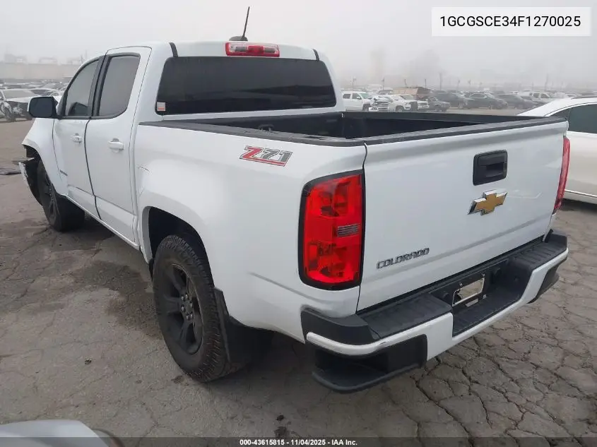 1GCGSCE34F1270025 2015 Chevrolet Colorado Z71